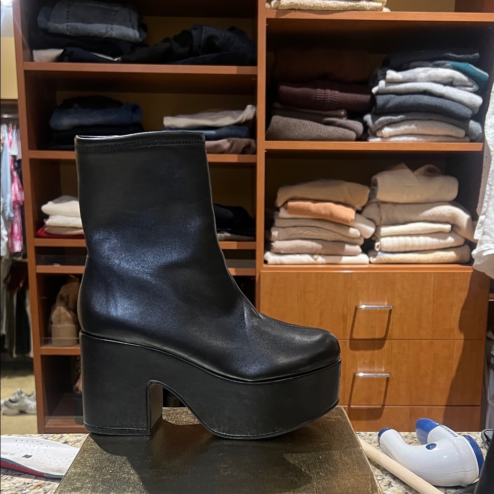 Larroude Black Platform Boots